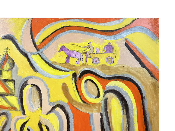 Painting Road to the Temple, artist Boyko Peter Painting Road to the Temple, artist Boyko Peter