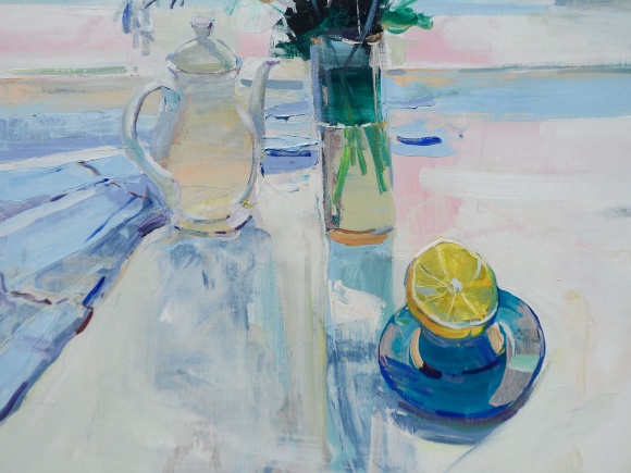 Painting Morning coffee, artist Yegor Dulin