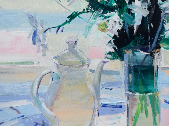 Painting Morning coffee, artist Yegor Dulin