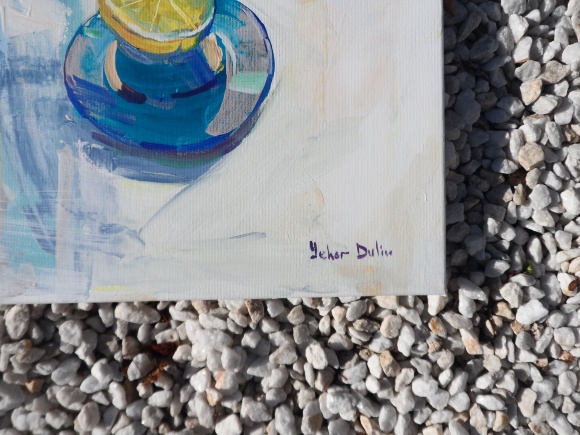 Painting Morning coffee, artist Yegor Dulin