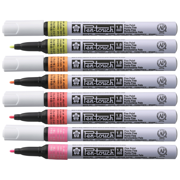 Маркер Pen-Touch Оранжевый тонкий флуоресцентный (FINE) 1мм Sakura Маркер Pen-Touch Оранжевый тонкий флуоресцентный (FINE) 1мм Sakura