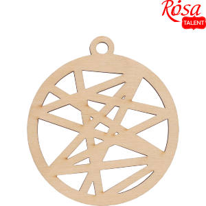 Заготовка „Новогодний шар“ 6 фанера 8х9см 5шт ROSA TALENT