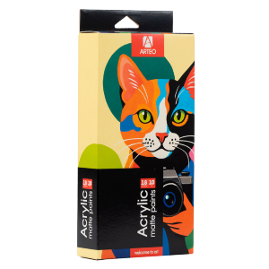 Набор акриловых красок ColorCat матовый 18×10мл Arteo