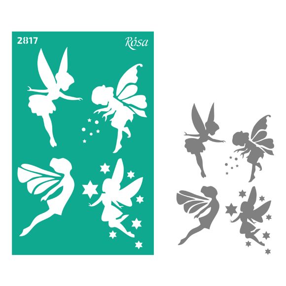 Трафарет многоразовый самоклеящийся №2817 Элементы и надписи 13х20см серия Kids ROSA TALENT Трафарет многоразовый самоклеящийся №2817 Элементы и надписи 13х20см серия Kids ROSA TALENT