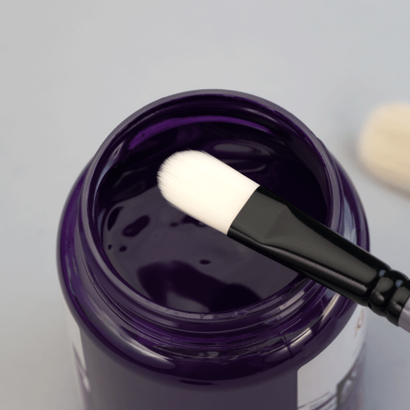 Кисть синтетика овальная INTENSE 1668FR №0 длинная ручка ROSA