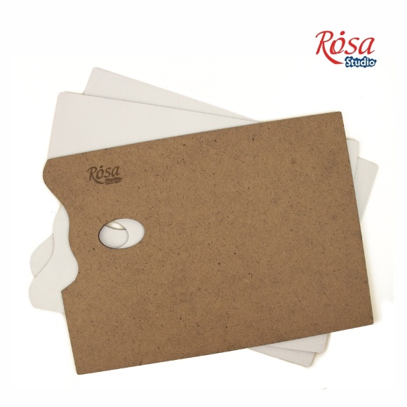 Палитра деревянная прямоугольная МДФ 25x35см ROSA Studio Палитра деревянная прямоугольная МДФ 25x35см ROSA Studio