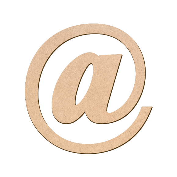 Набор заготовок знак „@“ МДФ высота 10см 5шт ROSA TALENT