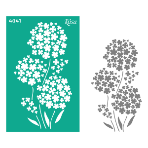 Трафарет многоразовый самоклеящийся №4041 13х20см серия Цветы ROSA TALENT