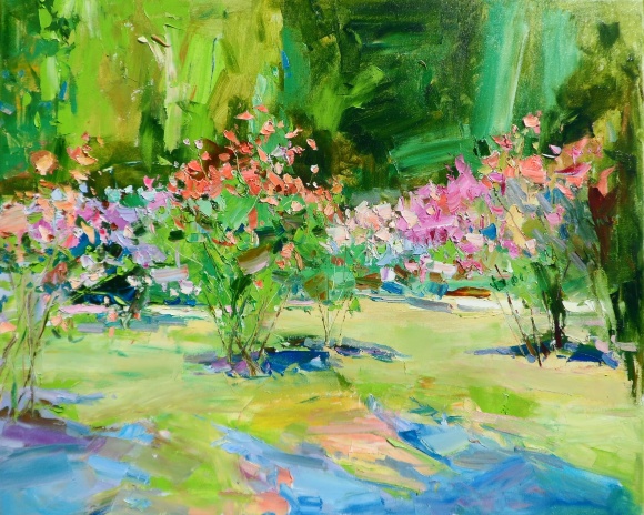 Painting Rose garden, artist Yegor Dulin