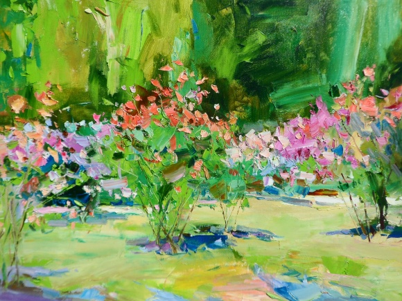Painting Rose garden, artist Yegor Dulin