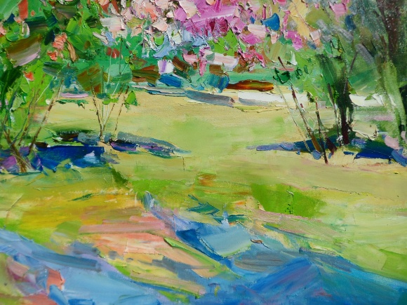 Painting Rose garden, artist Yegor Dulin