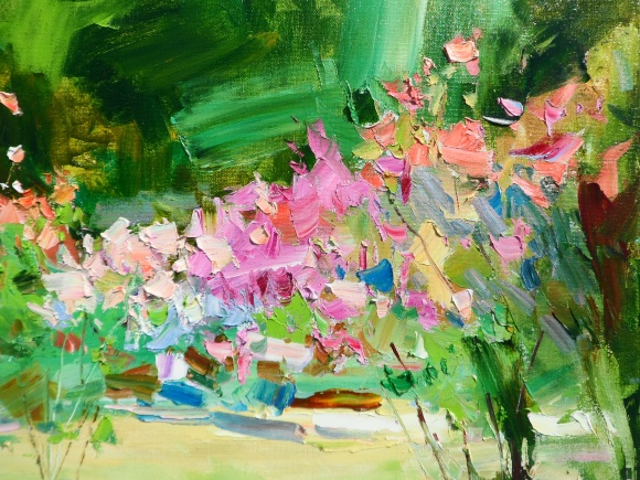 Painting Rose garden, artist Yegor Dulin