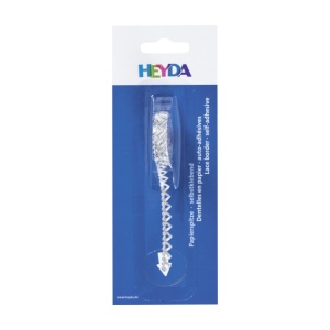 Лента бумажная самоклеющаяся Сердца Серебряная 8мм × 2м 204880092 Heyda