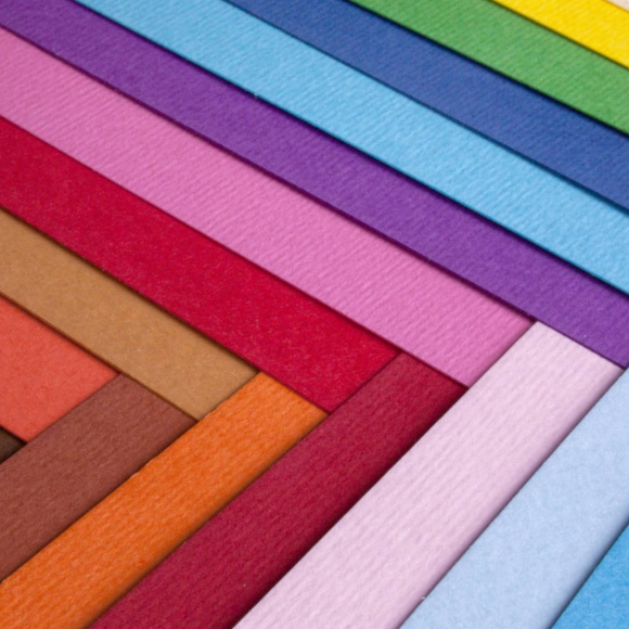 Бумага для дизайна Elle Erre B2 (50×70см) №18 celeste 220г/м2 голубой две текстуры Fabriano