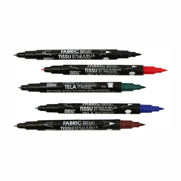 Маркер для росписи светлых тканей Красный 0,75мм 1-2мм двусторонний 122-S Fabric ball&Brush Marvy Маркер для росписи светлых тканей Красный 0,75мм 1-2мм двусторонний 122-S Fabric ball&Brush Marvy