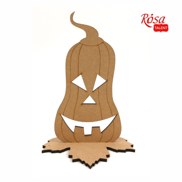 Заготовка „Тыква на Хэллоуин“ 1 на подставке МДФ 19,8х17,4х28,5см ROSA TALENT