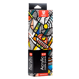Набор акриловых красок Geometric матовый 12×10мл Arteo