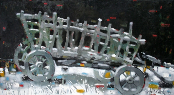 Painting Cold Winter of 2022, artist Volodymyr Nosan