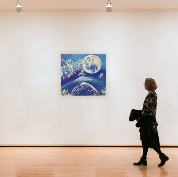 Painting Blue composition, artist Vasyl Didyk Painting Blue composition, artist Vasyl Didyk