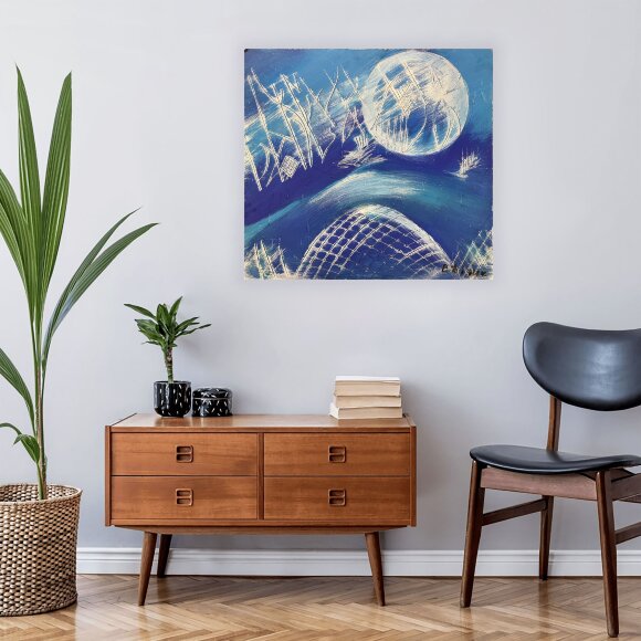 Painting Blue composition, artist Vasyl Didyk Painting Blue composition, artist Vasyl Didyk