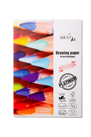 Папка для рисунка Platinum А4 150г/м2 20л SM-LT Art