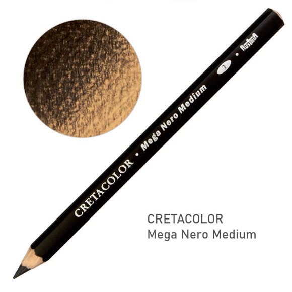Карандаш для рисунка MEGA Неро средний Cretacolor