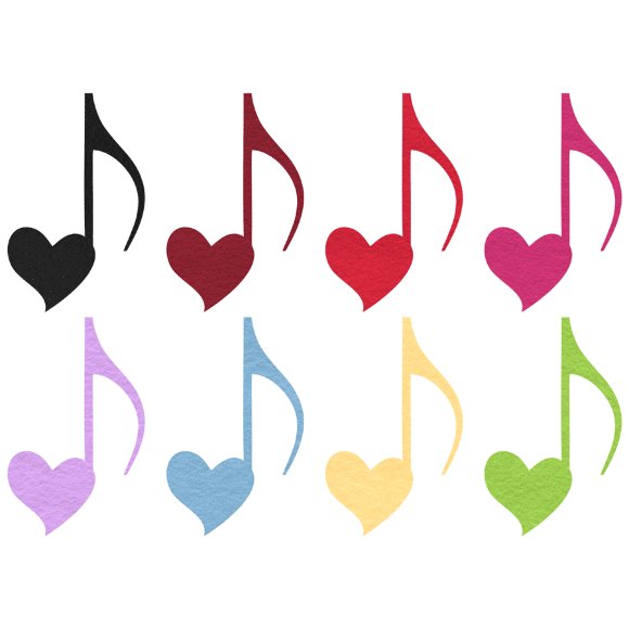 Набор фетровых заготовок „Ноты“ 2, 8шт, ROSA Talent Набор фетровых заготовок „Ноты“ 2, 8шт, ROSA Talent