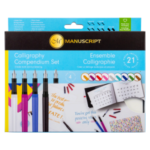 Набор для каллиграфии Calligraphy Compendium (4 ручки 5 пер 18 картриджей конвертер бумага) Manuscript