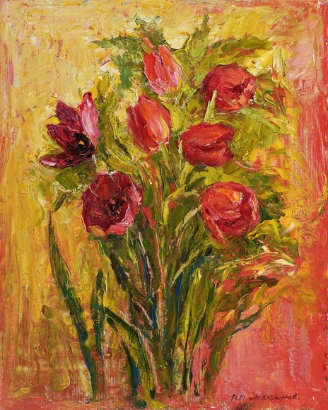 Картина Натюрморт с тюльпанами, художник Макаров Виктор