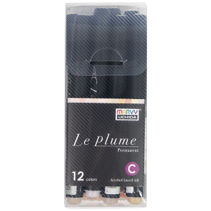 Набор спиртовых маркеров односторонние Телесные оттенки LE PLUME BRUSH 12 шт