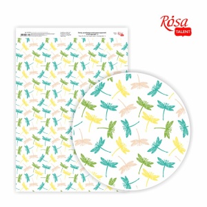 Бумага дизайнерская односторонняя „Floral garden“ 4 21х29,7см глянцевая 250г/м2 ROSA TALENT