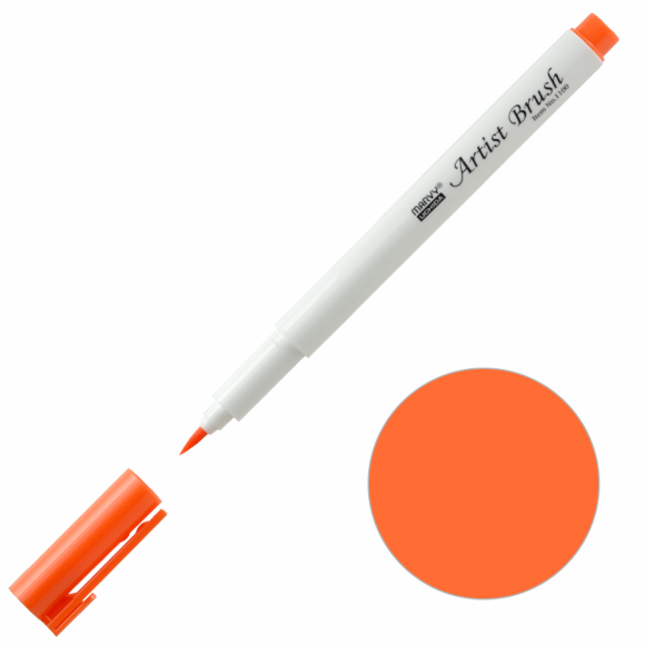 Маркер-пензель Artist Brush Помаранчевий 1100 Marvy Маркер-пензель Artist Brush Помаранчевий 1100 Marvy