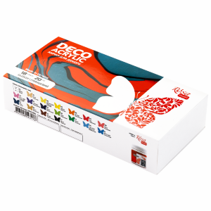 Набор акриловых красок для глянцевого декора 18×20мл ROSA Talent