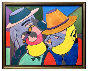 Painting Three comrades, artist Dubrovsky Igor Painting Three comrades, artist Dubrovsky Igor