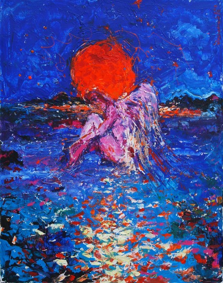Картина Рожевий янгол, художник Кишенюк Петро