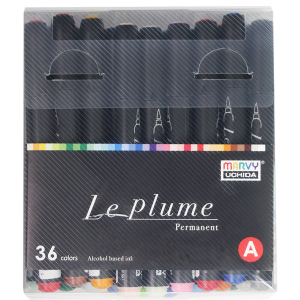 Набор спиртовых маркеров односторонние Классические оттенки LE PLUME BRUSH 36 шт
