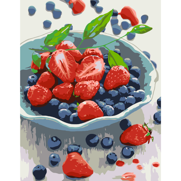 Картина по номерам „Ягодный микс“ 35×45см в коробке ROSA START Картина по номерам „Ягодный микс“ 35×45см в коробке ROSA START