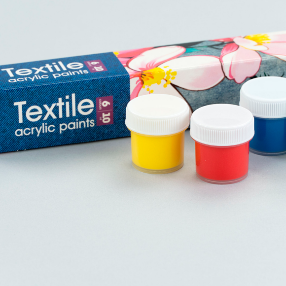 Набор акриловых красок для росписи тканей Flowers 6×10мл Arteo