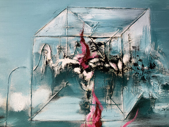 Painting Abstract composition, artist Vasyl Didyk Painting Abstract composition, artist Vasyl Didyk