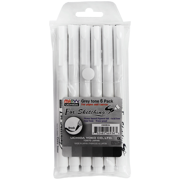Набор Drawing Pen For Sketching Серые оттенки 6 шт Набор Drawing Pen For Sketching Серые оттенки 6 шт