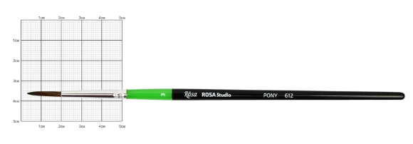 Кисть пони крула 612 №0 короткая ручка ROSA Studio Кисть пони крула 612 №0 короткая ручка ROSA Studio