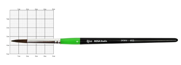 Кисть пони крула 612 №0 короткая ручка ROSA Studio Кисть пони крула 612 №0 короткая ручка ROSA Studio