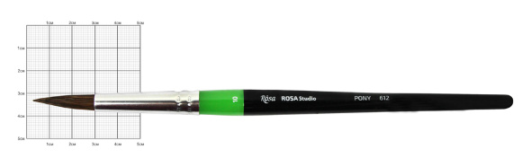 Кисть пони крула 612 №0 короткая ручка ROSA Studio Кисть пони крула 612 №0 короткая ручка ROSA Studio