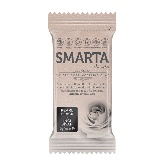 Пластика самозастывающая Черная перламутровая 60 г Smarta Пластика самозастывающая Черная перламутровая 60 г Smarta