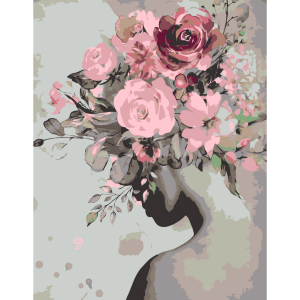 Картина по номерам „Цветочная леди“ 35×45см ROSA START