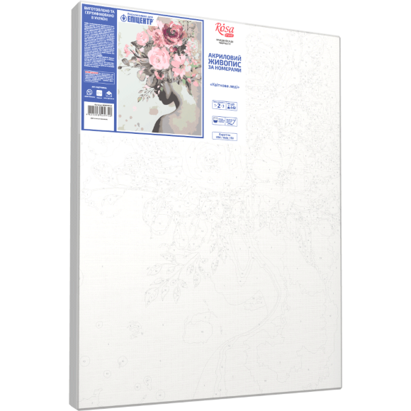 Картина по номерам „Цветочная леди“ 35×45см ROSA START
