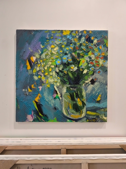 Painting Daisies 6, artist Nina Lytvyn