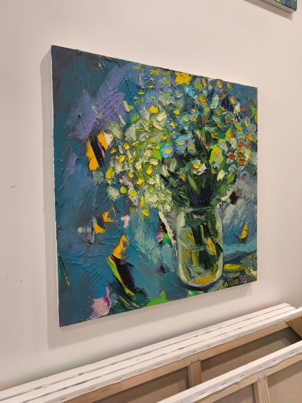 Painting Daisies 6, artist Nina Lytvyn