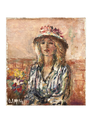Painting Portrait of Alena, artist Dmitry Korsun Painting Portrait of Alena, artist Dmitry Korsun
