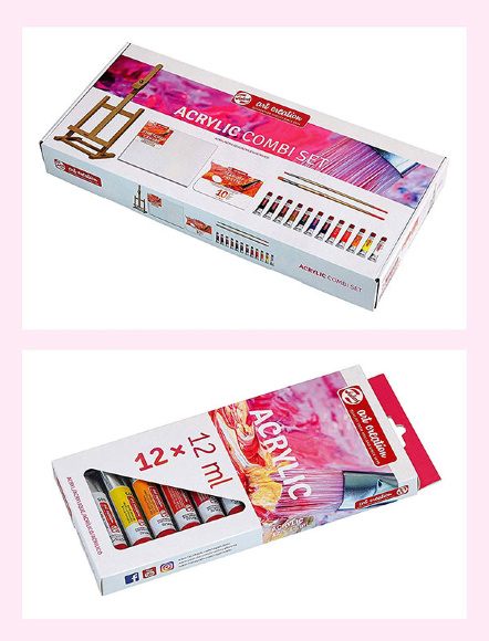 Набор акриловых красок ArtCreation Combiset 12х12мл мольберт/холст 24х30см/кисти 2шт Royal Talens Набор акриловых красок ArtCreation Combiset 12х12мл мольберт/холст 24х30см/кисти 2шт Royal Talens